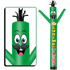 6 10 15 20FT Tall Shrimp Tacos Waving Inflatable Tube Man(Blower Not Included)