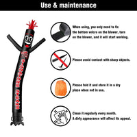 6 10 15 20FT Tall Signature Steaks Waving Inflatable Tube Man(Blower Not Included)