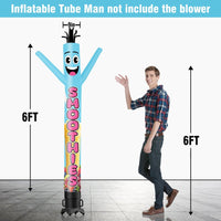 6 10 15 20FT Tall Smoothies Waving Inflatable Tube Man(Blower Not Included)