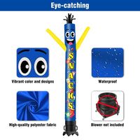 6 10 15 20FT Tall Snacks Waving Inflatable Tube Man(Blower Not Included)