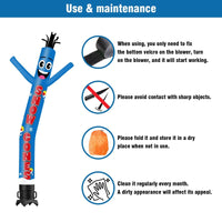 6 10 15 20FT Tall Snow Cones Waving Inflatable Tube Man(Blower Not Included)