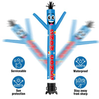 6 10 15 20FT Tall Snow Cones Waving Inflatable Tube Man(Blower Not Included)