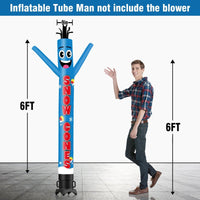 6 10 15 20FT Tall Snow Cones Waving Inflatable Tube Man(Blower Not Included)
