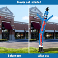 6 10 15 20FT Tall Snow Cones Waving Inflatable Tube Man(Blower Not Included)