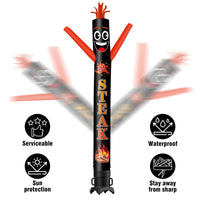 6 10 15 20FT Tall Steak Waving Inflatable Tube Man(Blower Not Included)