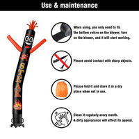 6 10 15 20FT Tall Steak Waving Inflatable Tube Man(Blower Not Included)