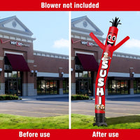 6 10 15 20FT Tall Sushi Waving Inflatable Tube Man(Blower Not Included)