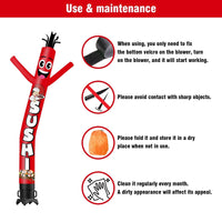 6 10 15 20FT Tall Sushi Waving Inflatable Tube Man(Blower Not Included)