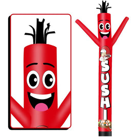 6 10 15 20FT Tall Sushi Waving Inflatable Tube Man(Blower Not Included)