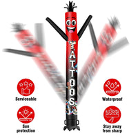 6 10 15 20FT Tall Tattoos 01 Waving Inflatable Tube Man(Blower Not Included)