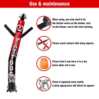 6 10 15 20FT Tall Tattoos 01 Waving Inflatable Tube Man(Blower Not Included)