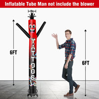 6 10 15 20FT Tall Tattoos 01 Waving Inflatable Tube Man(Blower Not Included)