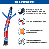 6 10 15 20FT Tall Tax Service Waving Inflatable Tube Man(Blower Not Included)
