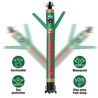 6 10 15 20FT Tall Tortas Waving Inflatable Tube Man(Blower Not Included)