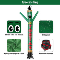 6 10 15 20FT Tall Tortas Waving Inflatable Tube Man(Blower Not Included)
