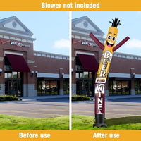 6 10 15 20FT Tall Wine And Beer Waving Inflatable Tube Man(Blower Not Included)