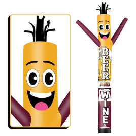 6 10 15 20FT Tall Wine And Beer Waving Inflatable Tube Man(Blower Not Included)
