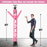 6 10 15 20FT Tall XOXO Waving Inflatable Tube Man(Blower Not Included)