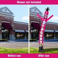 6 10 15 20FT Tall Yogurt Waving Inflatable Tube Man(Blower Not Included)