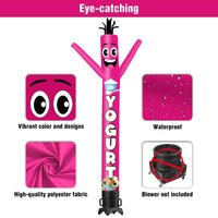 6 10 15 20FT Tall Yogurt Waving Inflatable Tube Man(Blower Not Included)