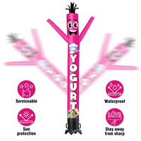 6 10 15 20FT Tall Yogurt Waving Inflatable Tube Man(Blower Not Included)