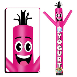 6 10 15 20FT Tall Yogurt Waving Inflatable Tube Man(Blower Not Included)