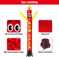 6 10 15 20FT Tall Now Open Waving Inflatable Tube Man(Blower Not Included)