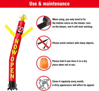 6 10 15 20FT Tall Now Open Waving Inflatable Tube Man(Blower Not Included)