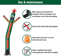 6 10 15 20FT Tall Mexican Food Waving Inflatable Tube Man(Blower Not Included)