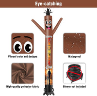 6 10 15 20FT Tall Happy Father's Day Waving Inflatable Tube Man(Blower Not Included)