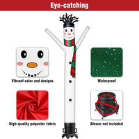 6 10 15 20FT Tall Christmas Snow Man Waving Inflatable Tube Man(Blower Not Included)