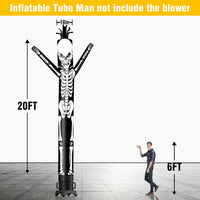 6 10 15 20FT Tall Halloween Skeleton Waving Inflatable Tube Man(Blower Not Included)