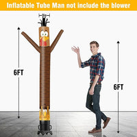 6 10 15 20FT Tall Thanksgiving Day Turkey Waving Inflatable Tube Man- Thanksgiving Day Theme(Blower Not Included)
