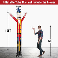 6 10 15 20FT Tall Christmas Nutcracker Waving Inflatable Tube Man(Blower Not Included)