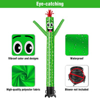 6 10 15 20FT Tall Cactus Waving Inflatable Tube Man(Blower Not Included)