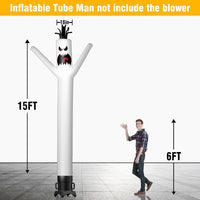 6 10 15 20FT Tall Halloween Ghost Waving Inflatable Tube Man- Halloween Theme(Blower Not Included)