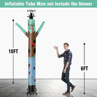 6 10 15 20FT Tall Halloween Zombie Waving Inflatable Tube Man(Blower Not Included)