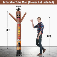 6 10 15 20FT Tall Happy Father's Day Waving Inflatable Tube Man(Blower Not Included)