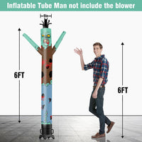 6 10 15 20FT Tall Halloween Zombie Waving Inflatable Tube Man(Blower Not Included)
