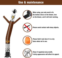 6 10 15 20FT Tall 4th of July Eagle Waving Inflatable Tube Man(Blower Not Included)