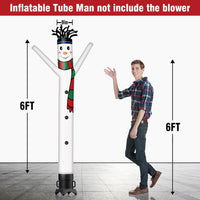 6 10 15 20FT Tall Christmas Snow Man Waving Inflatable Tube Man(Blower Not Included)