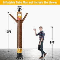 6 10 15 20FT Tall Thanksgiving Day Turkey Waving Inflatable Tube Man- Thanksgiving Day Theme(Blower Not Included)