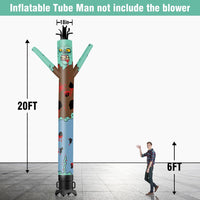 6 10 15 20FT Tall Halloween Zombie Waving Inflatable Tube Man(Blower Not Included)