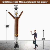 6 10 15 20FT Tall 4th of July Eagle Waving Inflatable Tube Man(Blower Not Included)