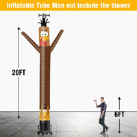 6 10 15 20FT Tall Thanksgiving Day Turkey Waving Inflatable Tube Man- Thanksgiving Day Theme(Blower Not Included)