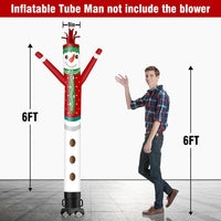 6 10 15 20FT Tall Christmas Snowman Waving Inflatable Tube Man(Blower Not Included)