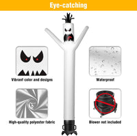 6 10 15 20FT Tall Halloween Ghost Waving Inflatable Tube Man- Halloween Theme(Blower Not Included)