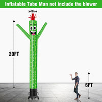 6 10 15 20FT Tall Cactus Waving Inflatable Tube Man(Blower Not Included)