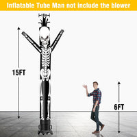 6 10 15 20FT Tall Halloween Skeleton Waving Inflatable Tube Man(Blower Not Included)