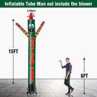 6 10 15 20FT Tall Mexican Food Waving Inflatable Tube Man(Blower Not Included)